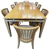 Image 4 : MHS Furniture Denmark 10 Person Dining Table & 10 Chairs with Extension 90x41x30" Plus 31"