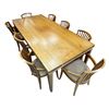 Image 5 : MHS Furniture Denmark 10 Person Dining Table & 10 Chairs with Extension 90x41x30" Plus 31"