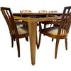 Image 7 : MHS Furniture Denmark 10 Person Dining Table & 10 Chairs with Extension 90x41x30" Plus 31"