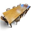 Image 8 : MHS Furniture Denmark 10 Person Dining Table & 10 Chairs with Extension 90x41x30" Plus 31"