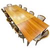 Image 9 : MHS Furniture Denmark 10 Person Dining Table & 10 Chairs with Extension 90x41x30" Plus 31"