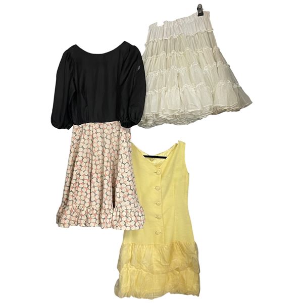2 Dresses & 1 Crinoline