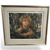 Image 1 : Framed Collector's Edition "Girl with Flower" CE 16/50 Francisco Masseria 31x27.5