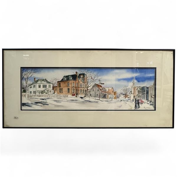 Original Watercolour "Wandering East on the Main" by D. Holmes Sampson 37.5x17.5"