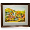 Image 1 : Robert Lo Grippo Print Lithograph "Harvest Holiday" Signed 197 25.5x21.5"
