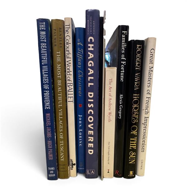 Collection of Coffee Table Books Mostly on Great Artists: Chagall, French Impressionism and More