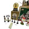 Image 2 : Collection of 8 Christmas Village Buildings, Snow Globe and Decorations: Lemax Church is 8.5" Tall