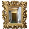 Image 1 : Antique Gilded Mirror Rococo Style Hanging Wall Mirror with Acanthus Leaf Details 23x25"