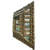 Image 2 : Antique Carved Gilded Spanish Colonial Style Wood Mirror 16x18"