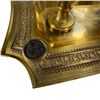 Image 2 : Antique Glass and Brass with Vermeil (Gold Plated) Finish Liturgical Cruet Set and Tray