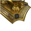 Image 5 : Antique Glass and Brass with Vermeil (Gold Plated) Finish Liturgical Cruet Set and Tray
