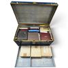 Image 1 : Large Steamer Trunk Filled with Collector Plates - Trunk is 35x20x19"