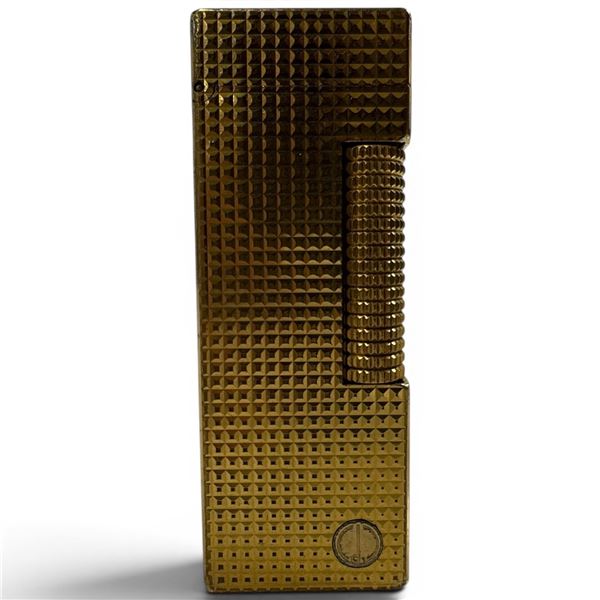 Alfred Dunhill Gold Plated Rollagas Lighter with Hobnail Pattern