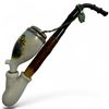 Image 1 : Vitnage German or Austrian Porcelain Bowl Hunting Pipe with Hand Painted Stag Motif 9" Long