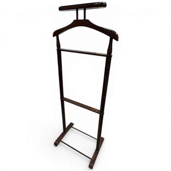 Vintage Mahogany Gentleman's Suit Valet Stand Mid 20th Century 18" Wide and 46" Tall