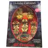 Image 1 : 1992 Mr. Christmas Holiday Carousel Set with Animated Horses - Plays Christmas Carols and has LED li