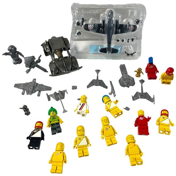 LEGO Space Minifigs, 1986 Ernie the Astronaut Pewter Charms, & Star Trek Game Pieces