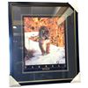 Image 1 : Yarnell Framed Print of a Stalking Cougar (Double matted in a 25" x 29" frame)