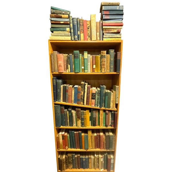 Bookshelf Full of Vintage Hardcover Books