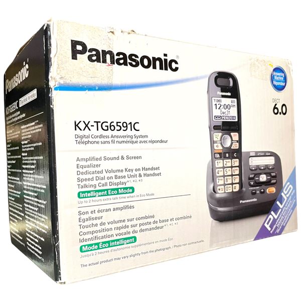 Panasonic KX-TG6591C Digital Cordless Phone with Answering System