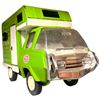 Image 2 : 1970s Tonka Pressed Steel Camper Toy Truck in Green and White