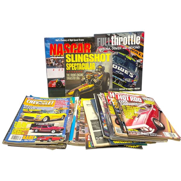 Stack of Vintage Hot Rod & Other Racing Magazines