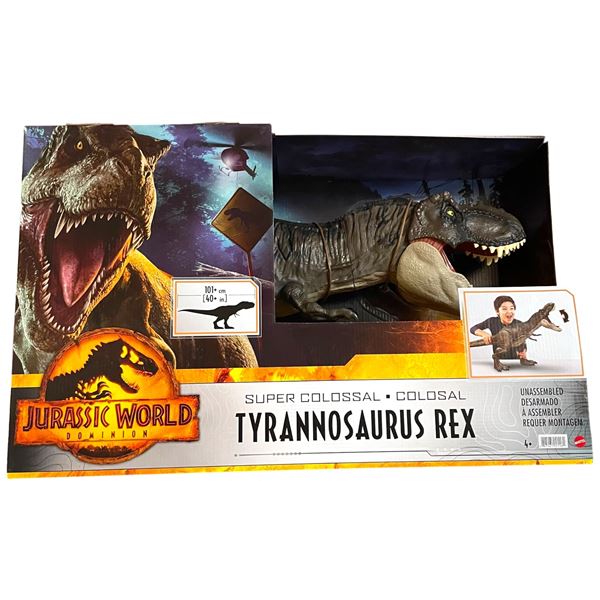 New Mattel Jurassic World Dominion Super Colossal Tyrannosaurus Rex Action Figure