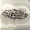 Image 2 : Birks Sterling Silver & Marcasite Brooch in Blue Birks Box - Fully Hallmarked - Brooch is 50 x 21 cm