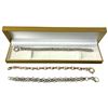Image 1 : 3 Italian Sterling Silver Bracelets - 1 is rose gold plated(Total weight: 36.8 grams)
