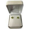 Image 1 : 14KT Yellow Gold Peridot Stud Earrings - 5.4 mm diameter Peridots in 14KT claw settings (Total weigh