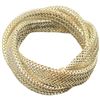 Image 2 : 14KT White Gold Woven Mesh Ring - Size 8 - 10mm wide (Weight: 1.3 grams)
