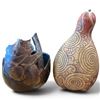Image 1 : Carved Koala and Taha Māori Spiral Design Gourd Tallest is 16" Tall