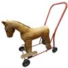 Image 3 : Vintage Lines Bros Tri-Ang Push Along Toy Horse with Red Metal Frame 18" Tall at the Horses Head