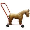 Image 5 : Vintage Lines Bros Tri-Ang Push Along Toy Horse with Red Metal Frame 18" Tall at the Horses Head