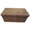 Image 2 : Ottomon Foot Stool Storage Chest Filled with Collectable Plates