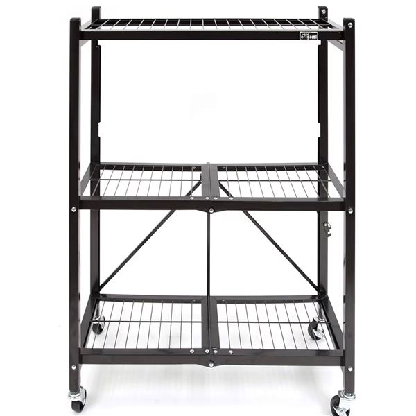 Pair of Brand New Origami 3-Shelf Storage Rack & Wheels Overall Dimensions 29 X 13 X 35.5"