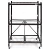 Image 1 : Pair of Brand New Origami 3-Shelf Storage Rack & Wheels Overall Dimensions 29 X 13 X 35.5"
