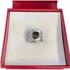 Image 2 : Korite Sterling Silver Ammolite Ring with Gold Gilded Bezel - Size 8 (Widest part of the band is 17m