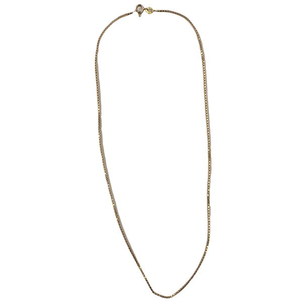 10KT Gold 16" Box Link Chain - Total weight: 3.4 grams