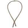 Image 1 : Vintage Tri-Colour Sterling Silver 17" Cross-over Necklace by Birks - Possibly Gold Gilded - Total w