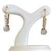 Image 1 : 14KT Gold & Crystal Drop Earring with Lever Back -13mm drop with largest stone 0.5 Carat (Total weig