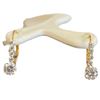 Image 3 : 14KT Gold & Crystal Drop Earring with Lever Back -13mm drop with largest stone 0.5 Carat (Total weig