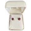 Image 1 : 18KT Gold Garnet 2.5 CTW  Stud Earring - 7 mm Claw Set Garnets  (Total weight: 1.7 grams)