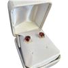 Image 3 : 18KT Gold Garnet 2.5 CTW  Stud Earring - 7 mm Claw Set Garnets  (Total weight: 1.7 grams)