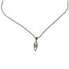 Image 2 : 10KT Gold Caged Pearl Necklace - 4.5 mm caged pearl pendant on 18" chain (Total weight: 1.9 grams)