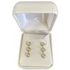Image 1 : 14KT Gold Aquamarine Drop Earrings - 4.3mm bezel set gems - 20mm drop (Total weight: 1.1 grams)