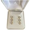 Image 2 : 14KT Gold Aquamarine Drop Earrings - 4.3mm bezel set gems - 20mm drop (Total weight: 1.1 grams)