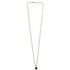 Image 3 : 14KT Gold Trillion Cut Garnet Pendant Necklace - 6mm Garnet on 18" chain (Total weight: 2.1 grams)