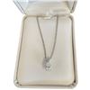 Image 2 : 14KT White Gold Necklace with Teardrop White Topaz - 4.7 x 8mm teardrop on 18" chain (Total weight: 