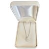 Image 3 : 14KT White Gold Necklace with Teardrop White Topaz - 4.7 x 8mm teardrop on 18" chain (Total weight: 